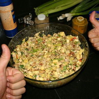 Салат из куриных грудок