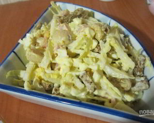 Салат из пекинской капусты с ветчиной