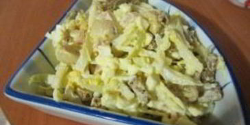 салат из пекинской капусты с ветчиной