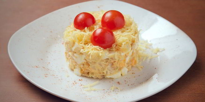 Рецепт салата из помидоров черри и курицы