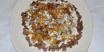 салат из сердца говяжьего с соленым огурцом