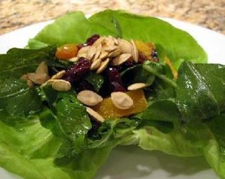 Салат из тыквы и клюквы