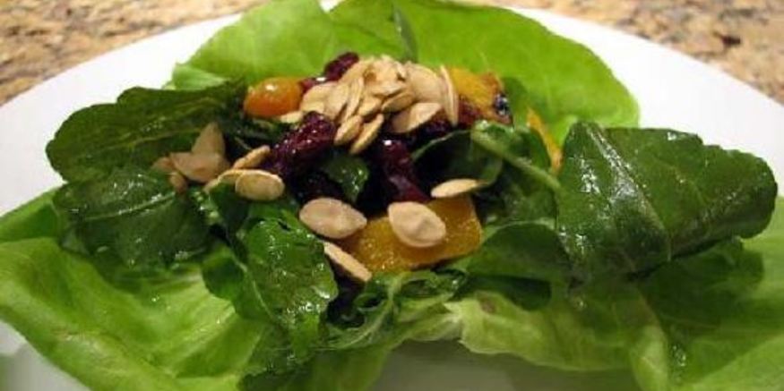 Рецепт салата из тыквы и клюквы