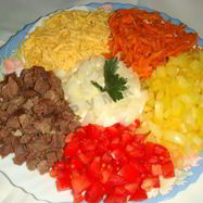 Рецепт Салата Калейдоскоп с корейской морковью