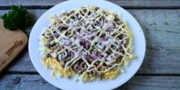 салат мимоза классический слоеный