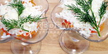 салат мимоза с горбушей