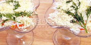 салат мимоза с горбушей