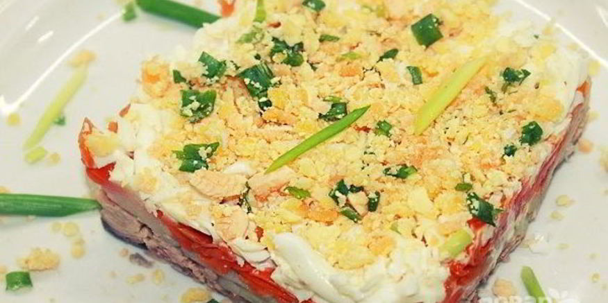 Рецепт салата мимоза с консервированной горбушей