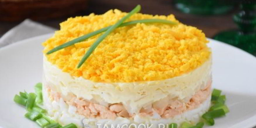 Рецепт салата мимоза с сыром