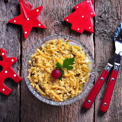 Салат мимоза со шпротами