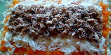 салат-рулет мимоза