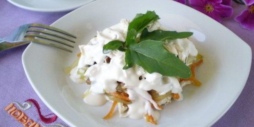 Рецепт салата петровского с грибами