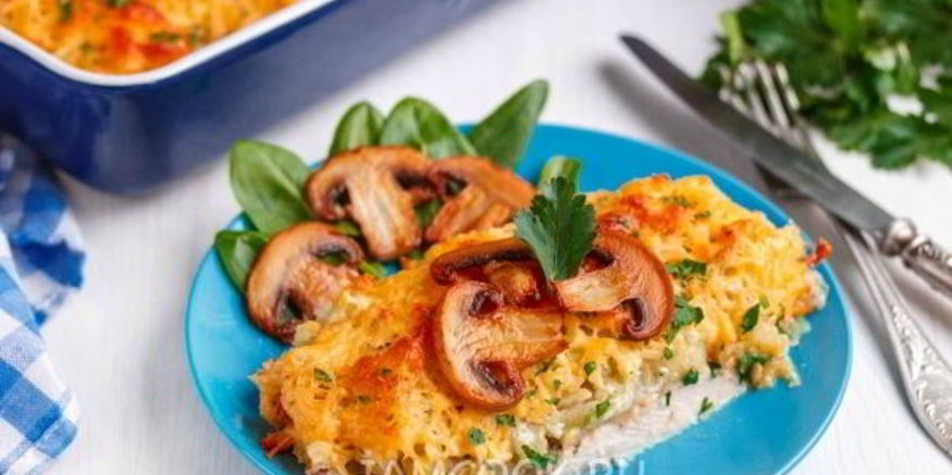 Рецепт куриной грудки под шубой в духовке