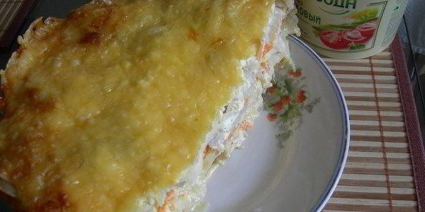 Рецепт куриного филе под шубой с картофелем