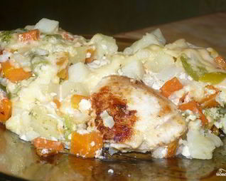 Курица под шубой в мультиварке