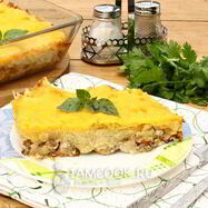 Рецепт Курицы с лисичками, запеченная под шубой