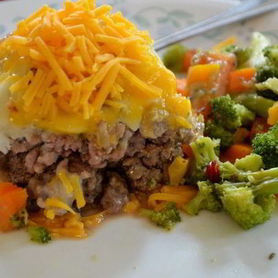 Мясной хлеб под шубой