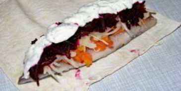 рулет селедка под шубой в лаваше