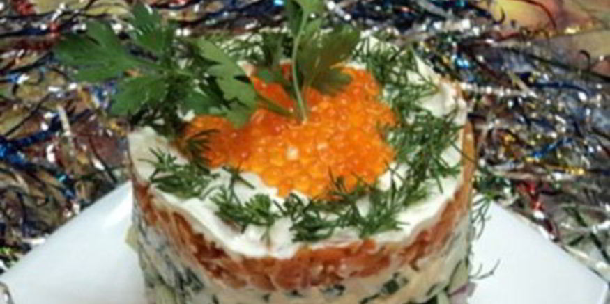 Рецепт салата из семги под шубой