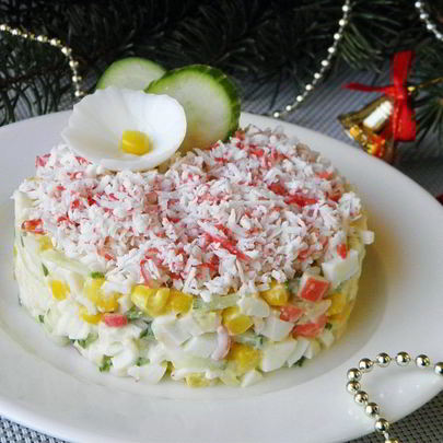 Салат Крабовый под шубой