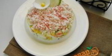 салат крабовый под шубой