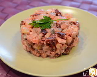 Салат Ленивая селедка под шубой