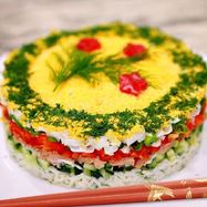 Рецепт Салата печень трески под шубой