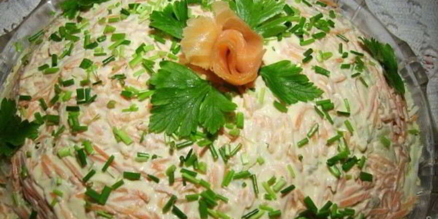 Рецепт салата семга под шубой