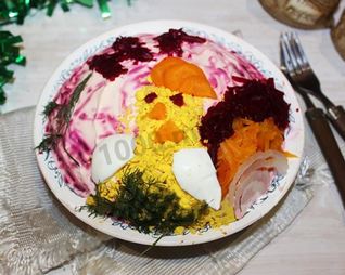 Сельдь под шубой Петух