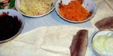 селедка под шубой в лаваше