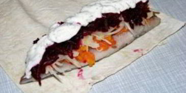 селедка под шубой в лаваше