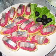 Рецепт Селедки под шубой в тарталетках