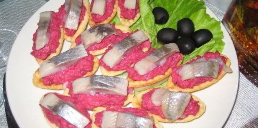 Рецепт селедки под шубой в тарталетках