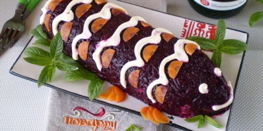 Рецепт селедки под шубой в виде рулета