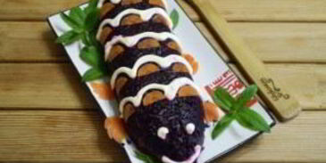 селедка под шубой в виде рулета