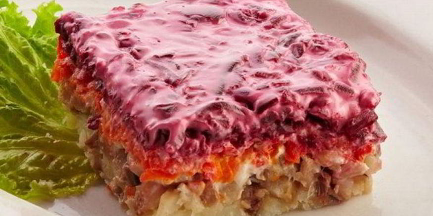 Рецепт традиционной сельди под шубой к празднику