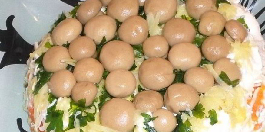 Рецепт салата полянка