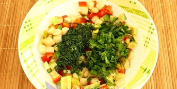 салат с авокадо и грушей