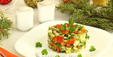 салат с авокадо и грушей