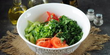 салат с булгуром и овощами