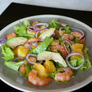 Рецепт Салата с креветками и апельсином