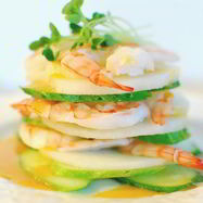 Рецепт Салата с креветками и яблоком