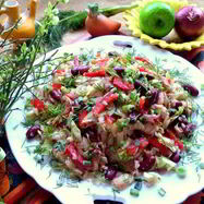 Рецепт Салата с курицей и фасолью Весна