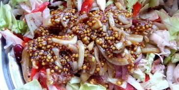 салат с курицей и фасолью весна