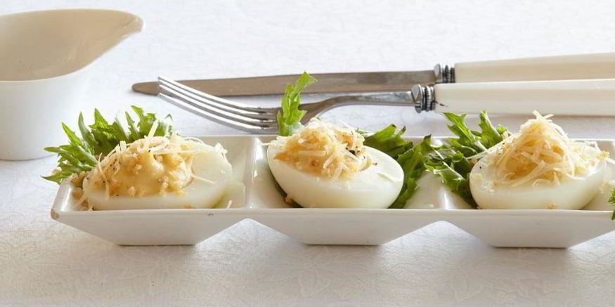 Рецепт фаршированных яиц цезарь