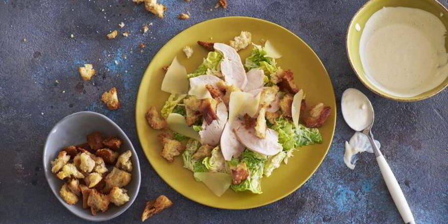 Рецепт классического цезаря с курицей