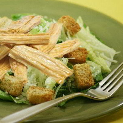 Постный Цезарь со спаржей