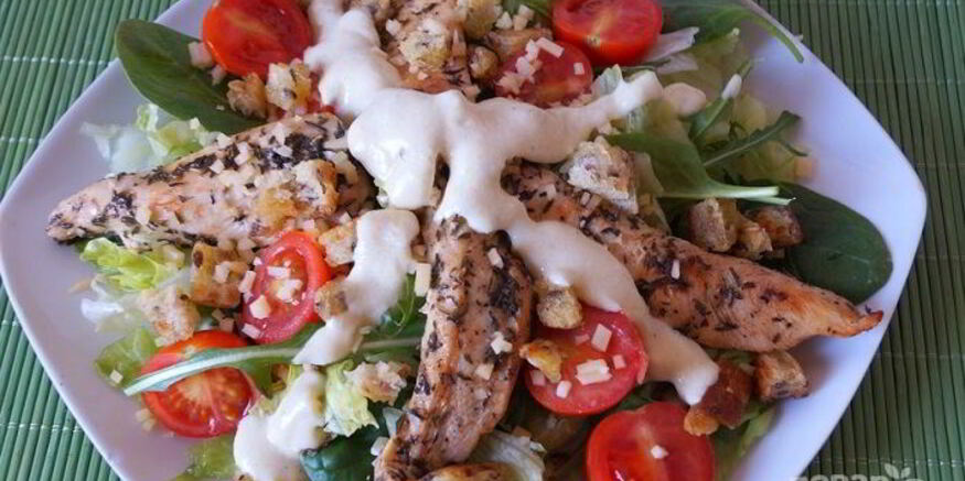 Рецепт салата цезарь простой