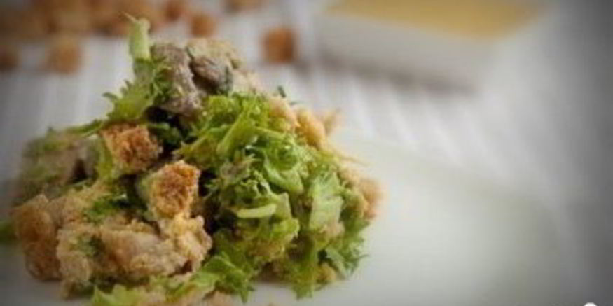 Рецепт салата цезарь с грибами