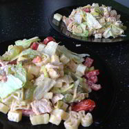 Рецепт Салата Цезарь с макаронами